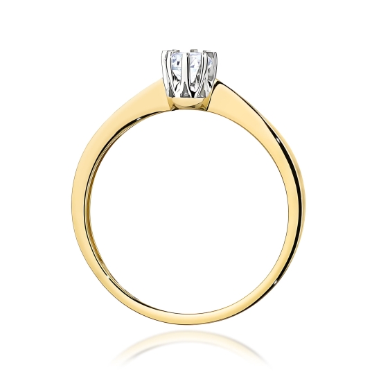 Pierścionek Diament Laboratoryjny 0,15ct złoto 375