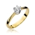 Pierścionek Diament 0,23ct żółte złoto