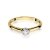 Pierścionek Diament 0,13ct żółte złoto
