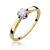 Pierścionek Diament 0,15ct żółte złoto
