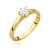 Pierścionek Diament 0,40ct żółte złoto