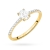 Pierścionek Diament 0,30ct żółte złoto