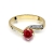 Pierścionek W084 Rubin 0,60ct żółte złoto