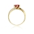 Pierścionek W084 Rubin 0,60ct żółte złoto