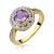 Pierścionek Ametyst 0,90ct żółte złoto