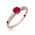 Pierścionek Rubin 0,60ct złoto