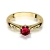 Pierścionek Rubin 0,60ct złoto
