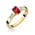Pierścionek Rubin 0,80ct złoto