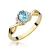 Pierścionek owalny Topaz 0,50ct złoto