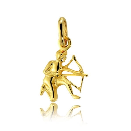 Złota zawieszka zodiak strzelec