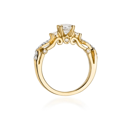 Pierścionek Diament 0,70ct żółte złoto