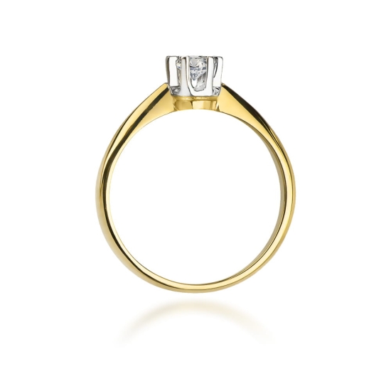 Pierścionek Diament 0,23ct żółte złoto