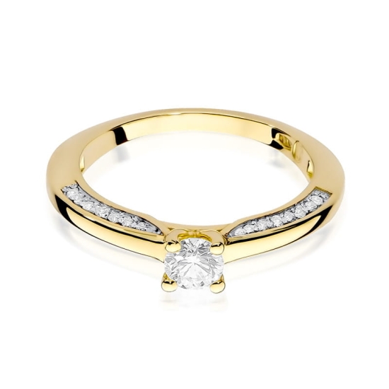 Pierścionek Diament 0,30ct żółte złoto