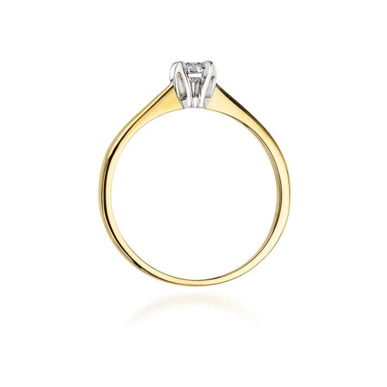 Pierścionek Diament 0,30ct żółte złoto