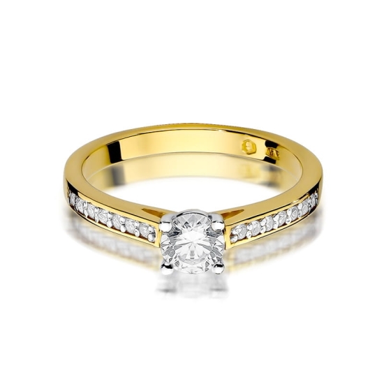 Pierścionek Diament 0,50ct żółte złoto