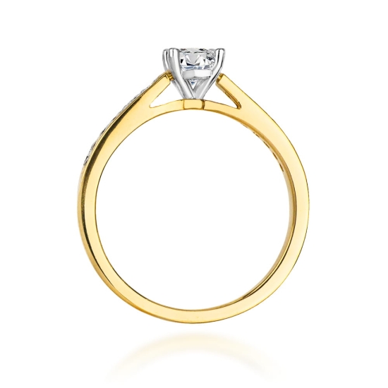 Pierścionek Diament 0,50ct żółte złoto