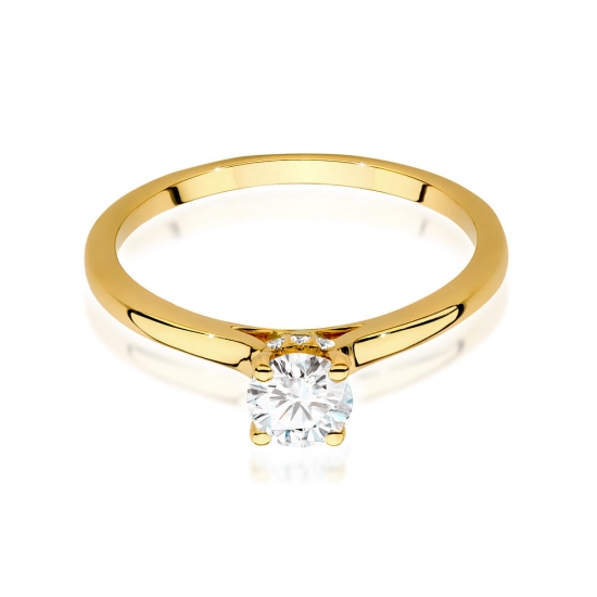 Pierścionek Diament 0,40ct żółte złoto