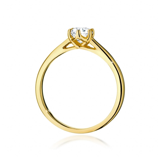 Pierścionek Diament 0,40ct żółte złoto