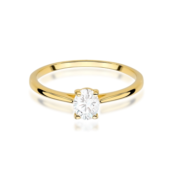 Pierścionek Diament 0,30ct żółte złoto
