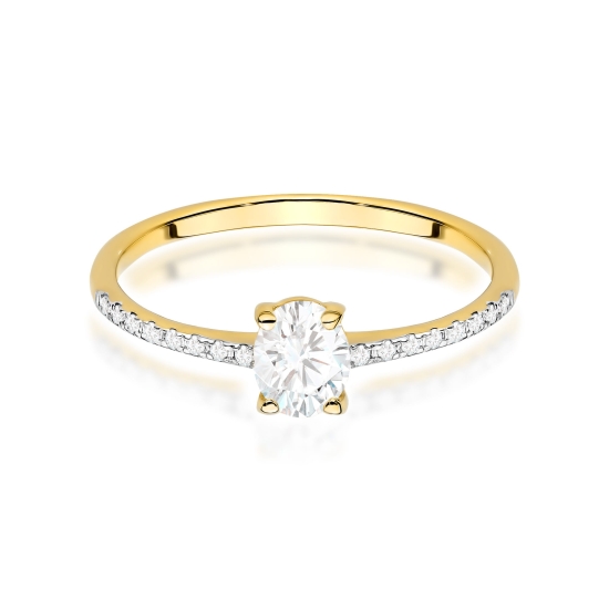 Pierścionek Diament 0,30ct żółte złoto
