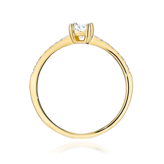 Pierścionek Diament 0,30ct żółte złoto