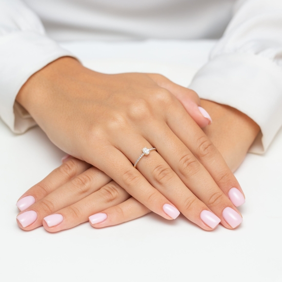 Pierścionek Diament 0,30ct żółte złoto