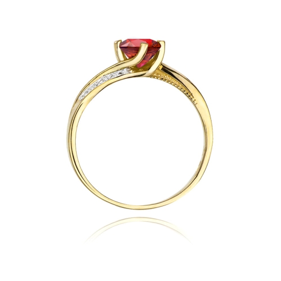 Pierścionek W084 Rubin 0,60ct żółte złoto