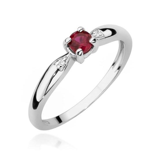 Pierścionek Rubin 0,15ct żółte złoto