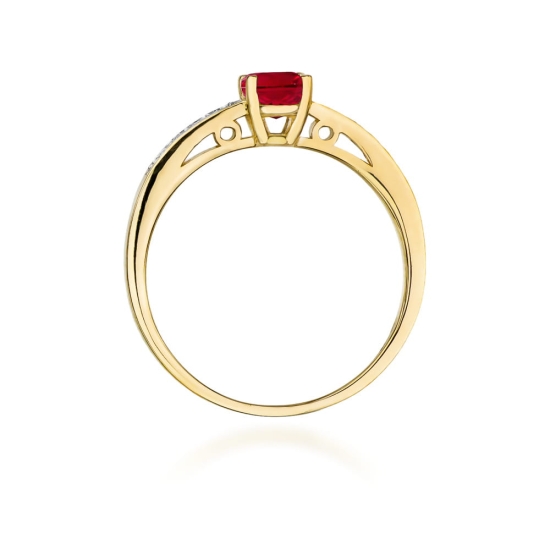Pierścionek Rubin 0,60ct złoto