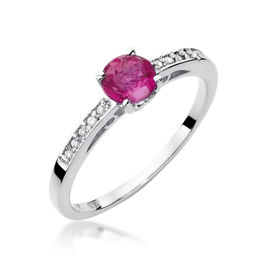 Pierścionek Rubin 0,60ct złoto