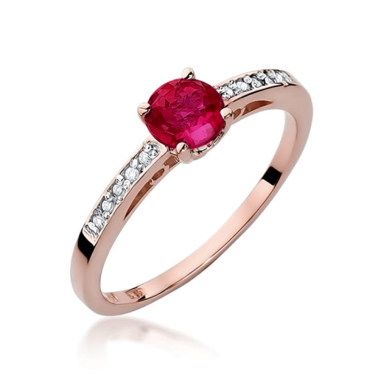Pierścionek Rubin 0,60ct złoto
