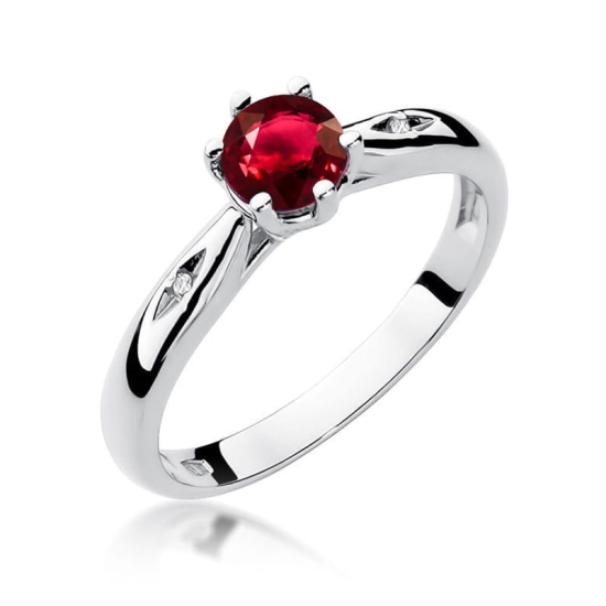 Pierścionek Rubin 0,60ct złoto