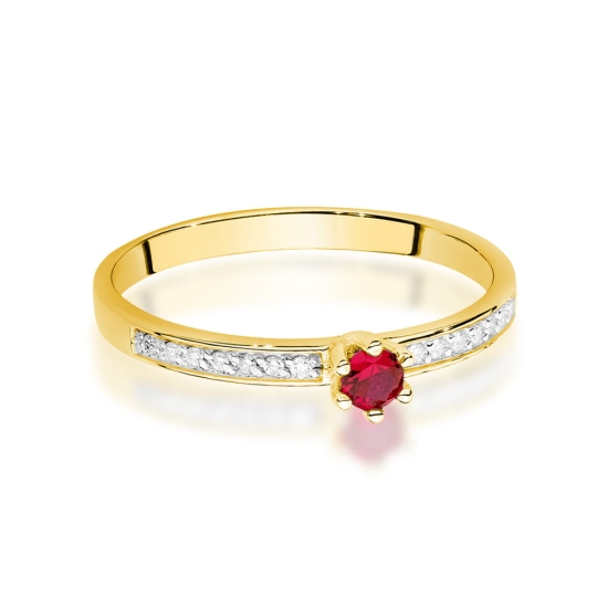 Pierścionek Rubin 0,15ct złoto