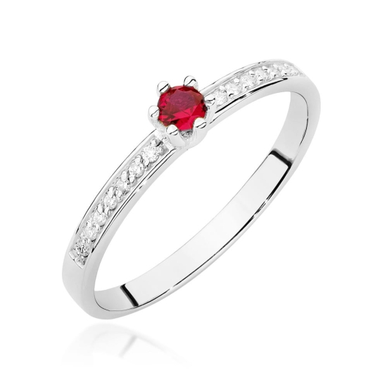 Pierścionek Rubin 0,15ct złoto