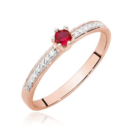 Pierścionek Rubin 0,15ct złoto