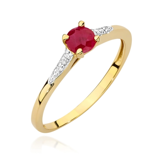 Pierścionek Rubin 0,30ct złoto