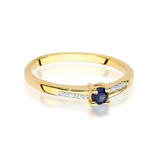 Pierścionek Szafir 0,15ct złoto