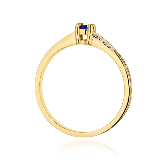 Pierścionek Szafir 0,15ct złoto