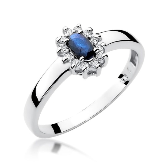 Pierścionek W026 Szafir 0,30ct żółte złoto