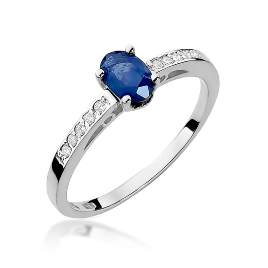 Pierścionek W067 Szafir 0,70ct żółte złoto