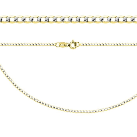 Złota pancerka (2,00mm) 45cm pełna diamentowana