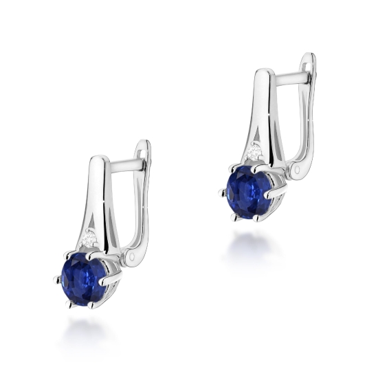 Kolczyki Szafir 2 x 0,50ct białe/żółte złoto