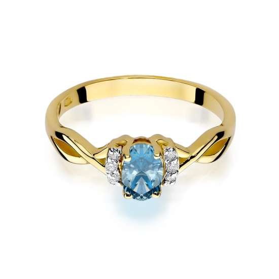 Pierścionek owalny Topaz 0,50ct złoto
