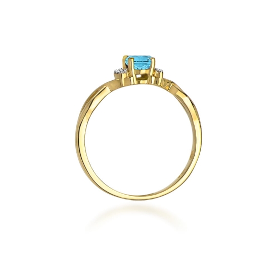 Pierścionek owalny Topaz 0,50ct złoto
