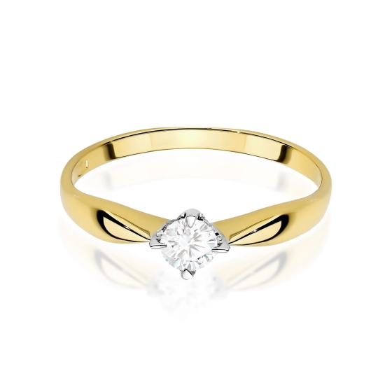Pierścionek Diament Laboratoryjny 0,15ct złoto