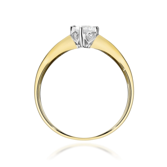 Pierścionek Diament Laboratoryjny 0,15ct złoto