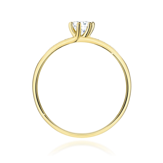 Pierścionek W0459 Diament Laboratoryjny 0,25ct żółte złoto
